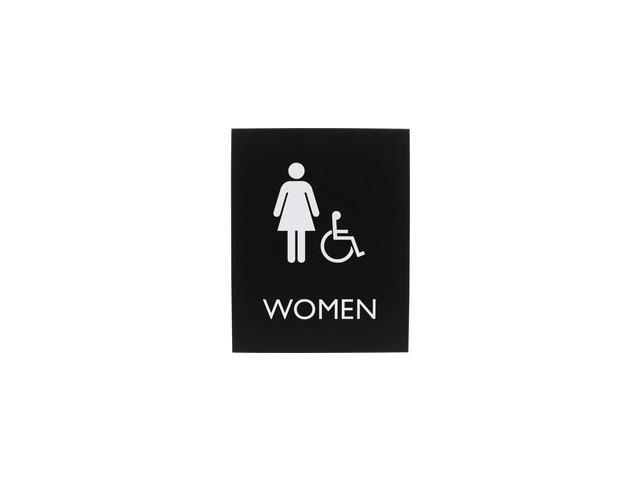 Lorell Sign, Women, 6-4/10'Wx8-1/2'Lx4/5'H, Black (LLR02666)