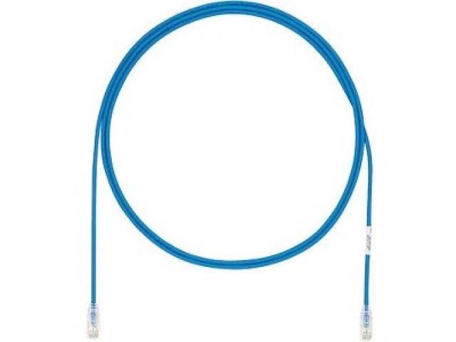 Panduit 3ft Cat.6a UTP Patch Network Cable - Clear, Blue