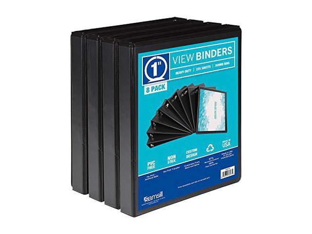 Samsill Durable 1' 3-Ring View Binders Black (S88430)