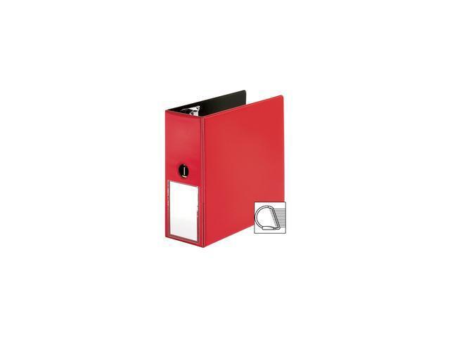 Business Source Slanted D-Ring Binder w/LH 5' Red 33124