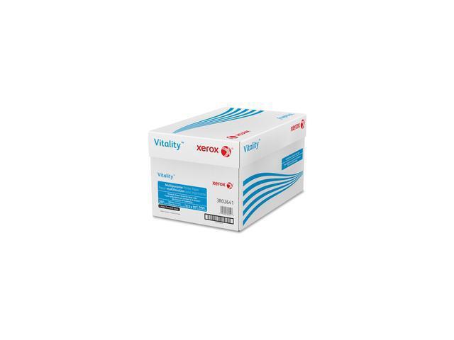 XEROX CORP. Vitality Multipurpose 3-Hole Punched Paper 8 1/2 x 11 White 5 000 Sheets/CT 3R02641
