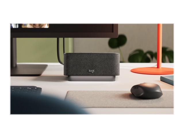Logitech - Logi Dock All-in One Laptop Docking Station with Speakerphone for Zoom, Google Meet, Google Voice - Graphite - image 3