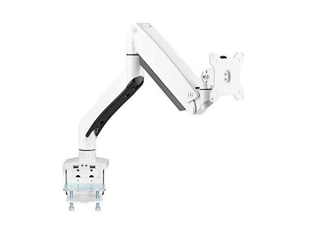 SIIG CE-MT3111-S1 Dual Monitor Aluminum Heavy Duty Desk Mount with USB and Audio Ports - White - image 10