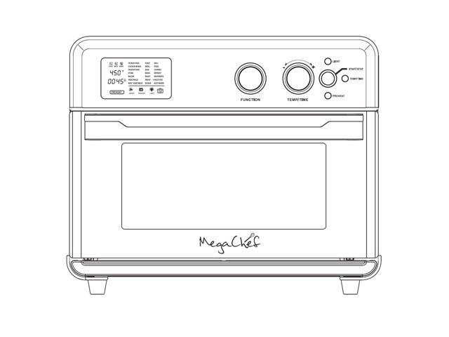 MegaChef Multifunction Air Fryer Toaster Oven with 21 Presets