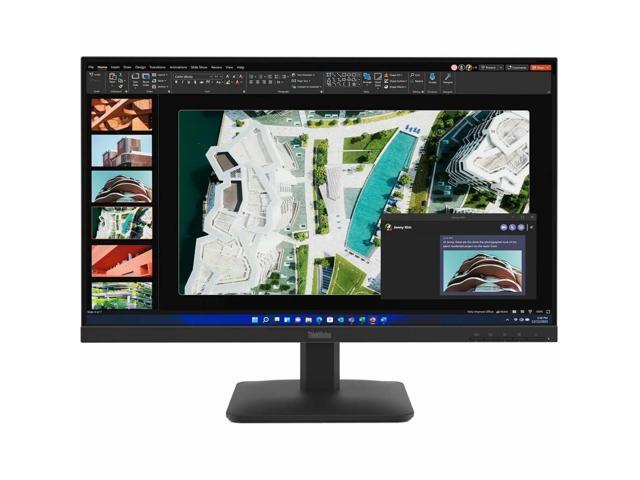 Lenovo - ThinkVision 27" IPS LED FHD 48Hz - 100hz Monitor (HDMI, VGA) - Raven Black - image 5