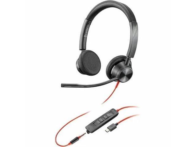 Poly Blackwire 3325 USB-C Headset TAA - Stereo - Mini-phone (3.5mm), USB Type C - Wired - 32 Ohm - 20 Hz - 20 kHz - On-ear - Binaural - Ear-cup - 7...