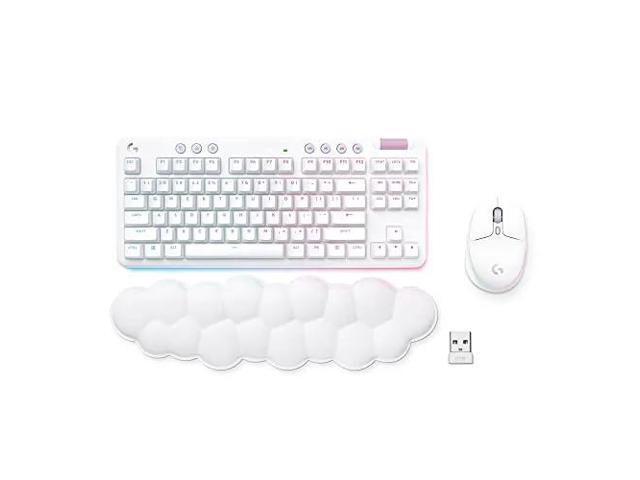Logitech - G715 Aurora Collection TKL Wireless Mechanical Linear Switch Gaming Keyboard for PC/Mac with Palm Rest Included - White Mist - image 10