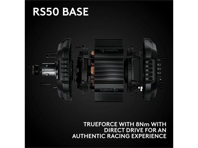 Logitech - RS50 System 3-Piece Sim Racing Steering Wheel Setup - RS50 Wheel base, RS Wheel Hub and RS Round Wheel For PS5/PS4/PC - Black - image 8
