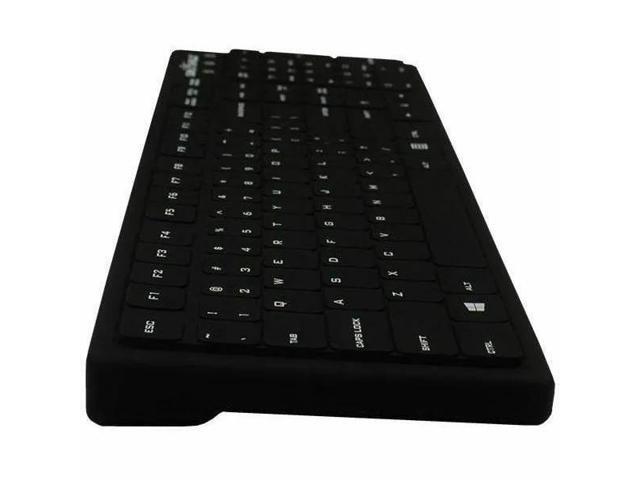 Seal Shield Seal Silk Pro SK104 Keyboard - Cable Connectivity - USB Interface - Windows 11 - PC - Mechanical Keyswitch - Black