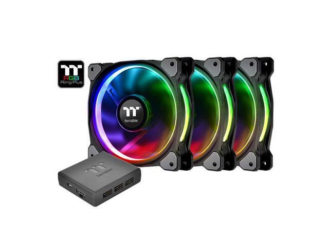 Thermaltake Riing Plus 14 LED RGB Radiator Fan TT Premium Edition Case Fan (3 Fan Pack)