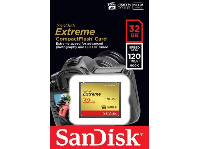SanDisk Extreme SDCFXSB-032G-G46 32GB CompactFlash Memory Card