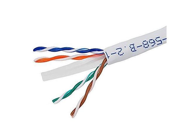 Monoprice Cat6 Ethernet Bulk Cable - Network Internet Cord - Solid, 500Mhz, UTP, CMR, Riser Rated, Pure Bare Copper Wire, 23AWG, 500ft, White