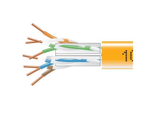 Black Box EYN867B-PB-1000 CAT6 550-MHz Solid Bulk Cable - Unshielded, Plenum, Orange, 1000 ft. Pull Box