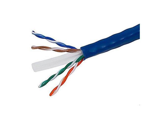 Monoprice Cat6 Ethernet Bulk Cable - Network Internet Cord - Stranded, 550Mhz, UTP, CM, Pure Bare Copper Wire, 24AWG, 1000ft, Blue
