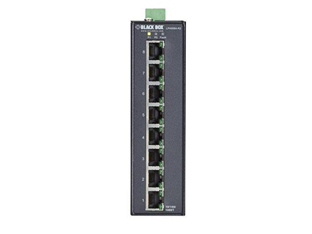 Black Box Network Services LPH008A-R2 Hardened Gigabit Poe Plus Switch, 8-Port