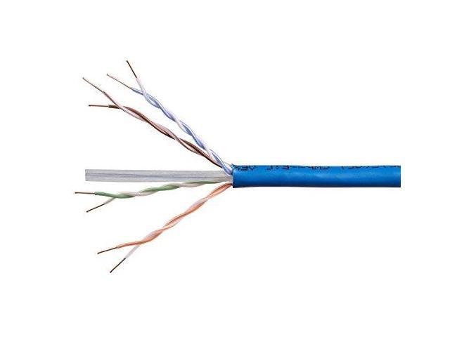 Monoprice Cat6A Ethernet Bulk Cable - 1000 feet - Blue Solid, 550Mhz, UTP, CMP, Plenum, Pure Bare Copper Wire, 10G, 23AWG - Entegrade Series