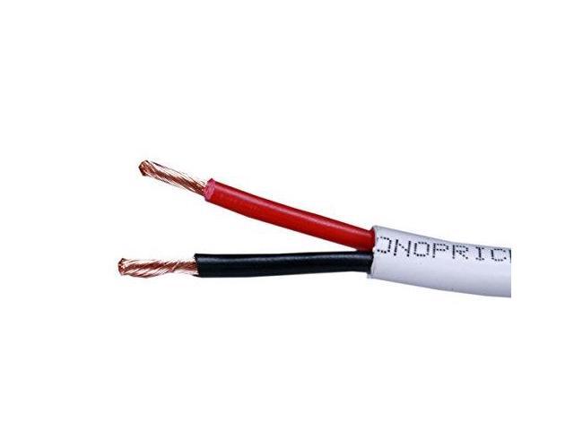Monoprice Access Series 12 Gauge AWG CL3 Rated 2 Conductor Speaker Wire / Cable - 1000ft Fire Safety In Wall Rated, Jacketed In White PVC Material...