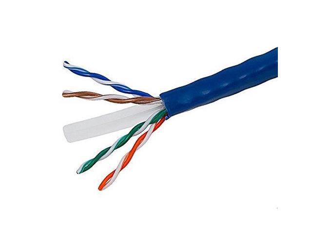 Monoprice Cat6 Ethernet Bulk Cable - 250 Feet - Blue Network Internet Cord - Stranded, 550Mhz, UTP, CM, Pure Bare Copper Wire, 24AWG