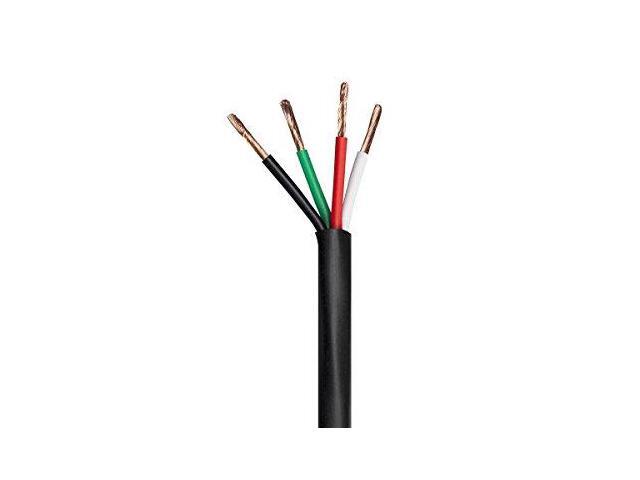 Monoprice Speaker Wire, CMP Rated, 4-Conductor, 14AWG, 500ft, Black