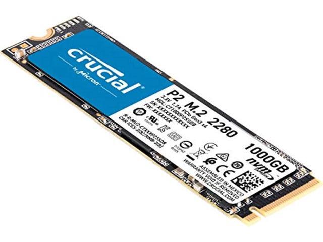 Crucial P2 1TB 3D NAND NVMe PCIe M.2 SSD Up to 2400MB/s - CT1000P2SSD8 (CT1000P2SSD8)