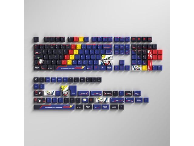 HYTE x Mobile Suit Gundam Wing Official Keycap Set - 152 Licensed Keyboard Keycaps - Cherry Profile MX-Compatible PBT Plastic - UK/ISO, ANSI Layout