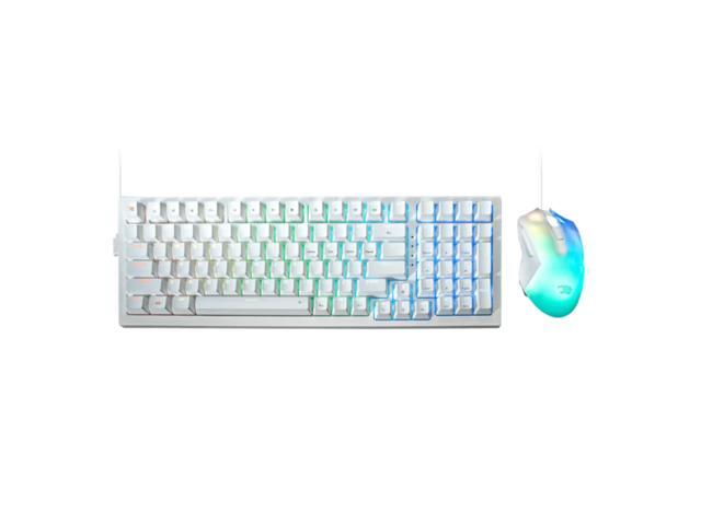 iBUYPOWER MK9 RGB Mechanical Gaming Keyboard with Tactile Brown Switches, Custom aRGB Lighting, Detachable USB-C Cable, Solid White