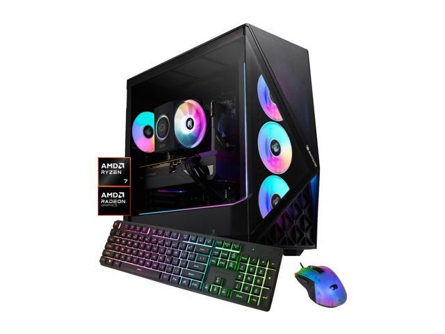 iBUYPOWER Slate Gaming PC Desktop Computer AMD Ryzen 7 8700F CPU, AMD Radeon RX 7700 XT 12GB GPU, 16GB DDR5 RAM, 1TB NVMe SSD, Windows 11 Home,...