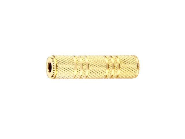 SatelliteSale Auxiliary 3.5mm Jack Stereo Female to Female Extension Gold Plated Coupler Aux