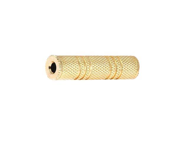 SatelliteSale Auxiliary 3.5mm Jack Stereo Female to Female Extension Gold Plated Coupler Aux