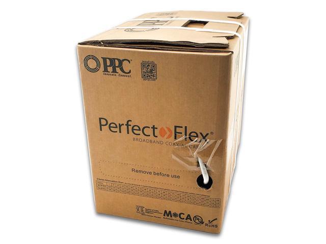 Perfectflex Coaxial Cable 6 Series 500Ft RG6 Trishield 77Braid Copper Clad Steel