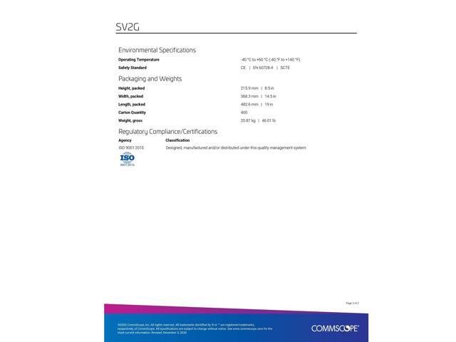 2-Way Digital Coaxial Splitter SV-2G, 5-1002 Mhz (5 Pack)