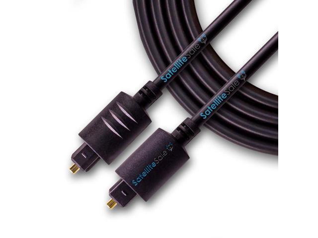 SatelliteSale Digital Toslink SPDIF Audio Optical Fiber Cable PVC Black Cord (6 feet)