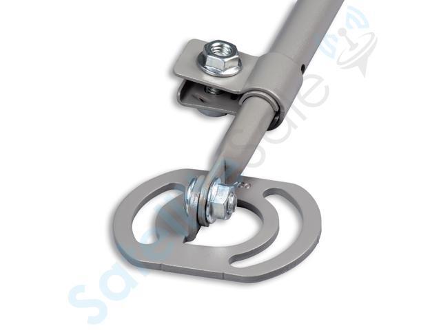 SatelliteSale Universal 2 Support Arms Adjustable Telescopic Monopoles Braces with Screws and Mastic Pitch Pads Short 19' and Long 33'