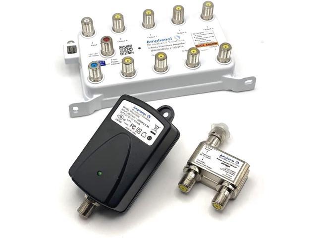 Amphenol TV Antenna Amplifier Signal Booster MOCA Coax IPA2008DSL2-RSVFA