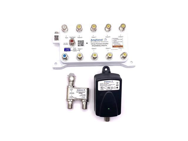 Amphenol TV Antenna Amplifier Signal Booster MOCA Coax IPA2008DSL2-RSVFA