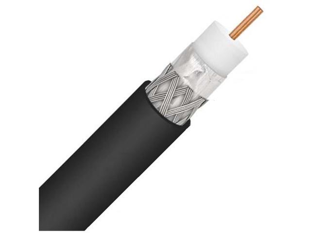 Perfect Vision RG6 Coax, Single Solid Copper, Black 1000FT EnviroReel Cable