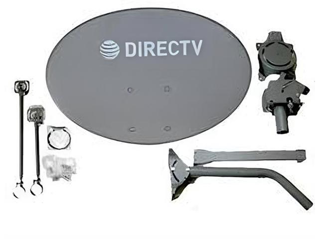 Lot 4 Slimline DirecTV DTV Dish Antennas KA/KU HD MPEG4 W/Monopoles - image 3