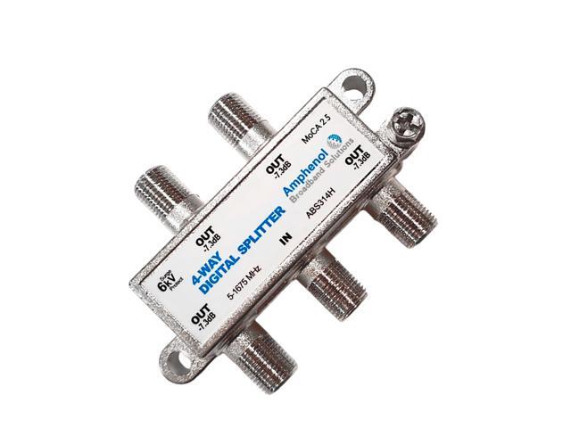 Amphenol 4-Way Digital Coaxial Splitter MoCA 2.5 ABS314H