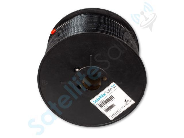 SatelliteSale RG-6 Trishield NEC 820 CATV HFC Coaxial Cable PVC Black 500 feet