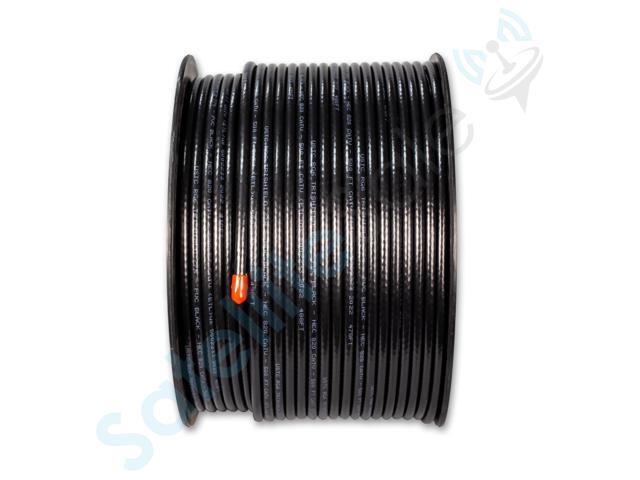 SatelliteSale RG-6 Trishield NEC 820 CATV HFC Coaxial Cable PVC Black 500 feet