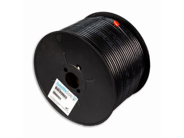 SatelliteSale RG-6 Trishield NEC 820 CATV HFC Coaxial Cable PVC Black 500 feet