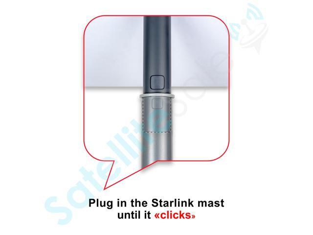 Starlink J-Pipe Mount Kit Compatible with V2 Rectangular Dish by SatelliteSale 39 inches Long