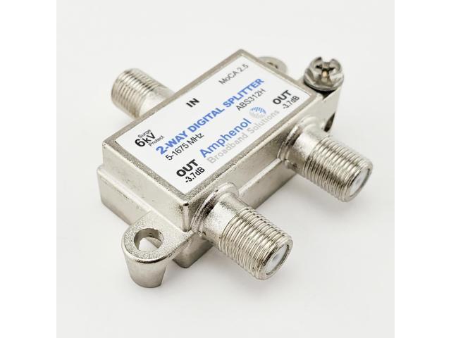Amphenol 2-Way Digital Coaxial Splitter MoCA 2.5 ABS312H