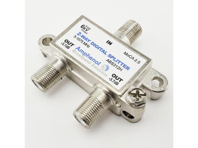 Amphenol 2-Way Digital Coaxial Splitter MoCA 2.5 ABS312H