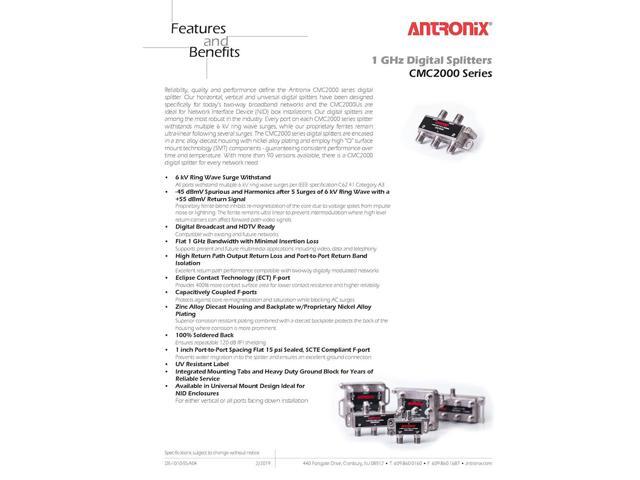 Antronix 2-Way Splitter CMC 2002H (2 Pack)