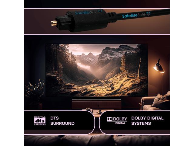 SatelliteSale Digital Toslink SPDIF Audio Optical Fiber Cable Universal Wire PVC for Television Sound Bar Home Theater Black Cord 1.5 feet - image 5