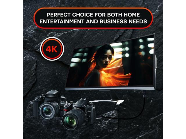 SatelliteSale Digital 1.4 Mini HDMI to HDMI 4K Cable Universal Wire PVC Black Cord 15 feet - image 6