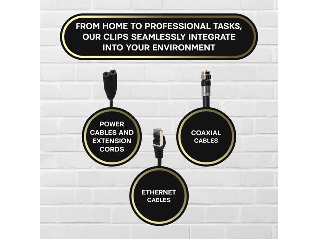 SatelliteSale Single Screw White Clips for Ethernet Internet Telephone Cable TV Wire Cable Management 100 Pcs