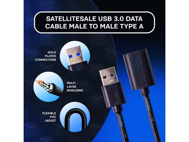SatelliteSale USB 3.0 Extension Cable A Male to A Female for Data Transfer (15 Feet)