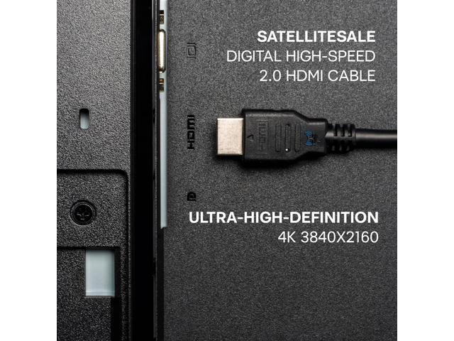 SatelliteSale Digital High-Speed 2.0 HDMI Cable 4K/60Hz 18Gbps PVC 2160p Universal Wire for Media Players TVs Monitors Black Cord 6 feet - image 5